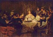 Simson, an der Hochzeitstafel das Ratsel aufgebend Rembrandt